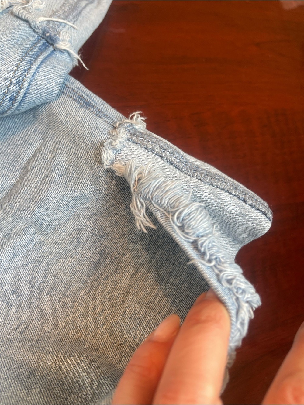 Pistola Lana High Rise Distressed Ultra-Wide-Leg Cuffed Jeans Light wash Sz 32 - Picture 16 of 16